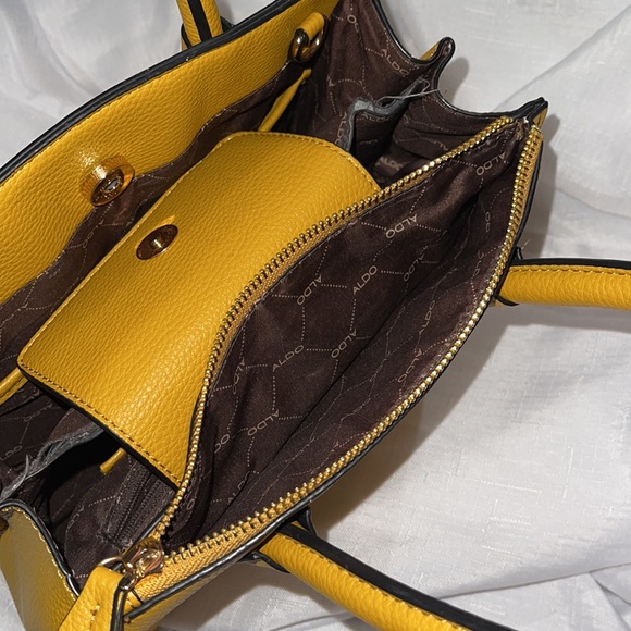 ALDO yellow handbag with two handles - Picture 7 of 7